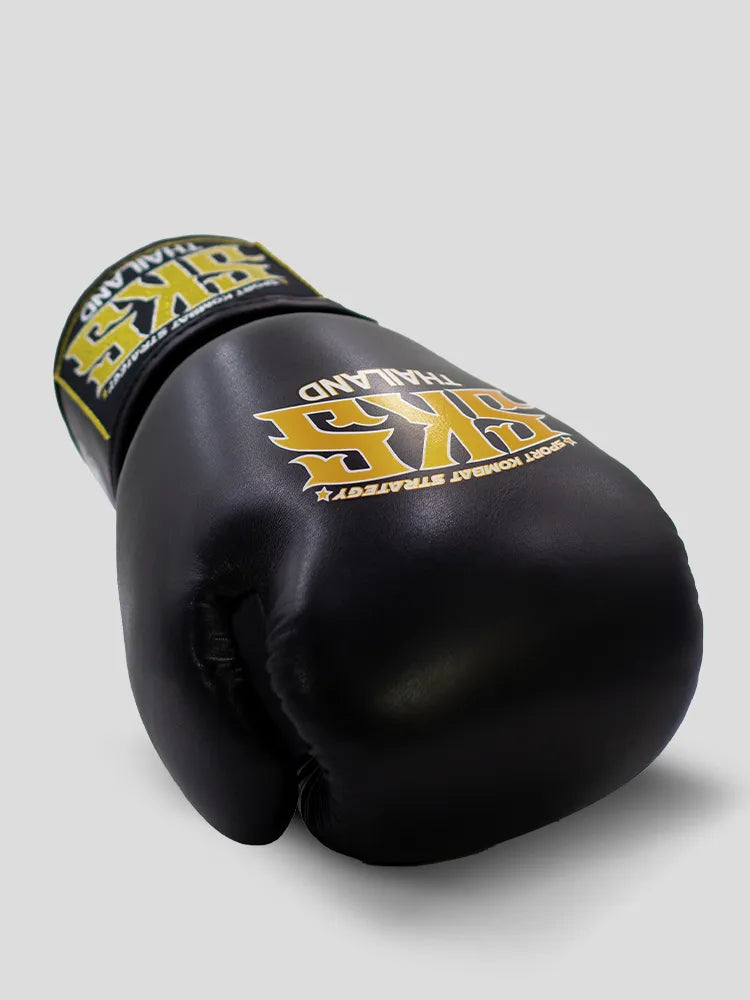 SKS SYNTHETIC MUAY THAI GLOVES (BLACK)
