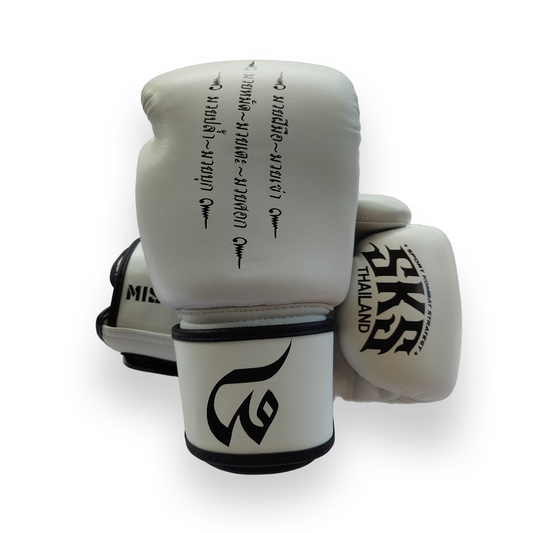 MIS MUAY THAI GLOVES (ASH WHITE)