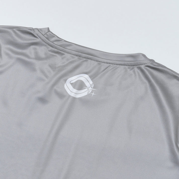 REBELLIOUS BEHAVIOR RBLS SPCS LOGO DRY FIT S/S TEE (SILVER)