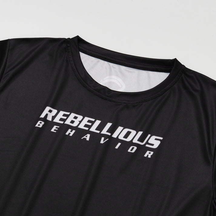REBELLIOUS BEHAVIOR RBLS SPCS LOGO DRY FIT S/S TEE (BLACK)