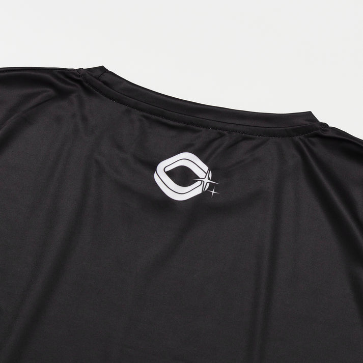 REBELLIOUS BEHAVIOR RBLS SPCS LOGO DRY FIT S/S TEE (BLACK)