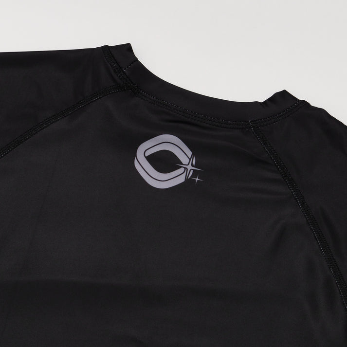 REBELLIOUS BEHAVIOR ARE YOU READY? HALF RASH GUARD (BLACK)