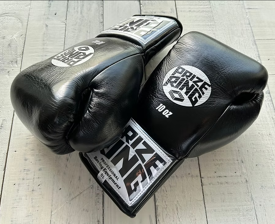 "Classic 50" Horse Hair Prize Ring Fight Gloves (Black)