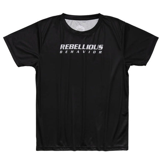 REBELLIOUS BEHAVIOR RBLS SPCS LOGO DRY FIT S/S TEE (BLACK)