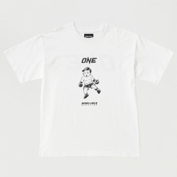 REBELLIOUS BEHAVIOR ONE x RBLS TEE (WHITE)