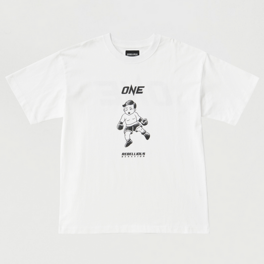 REBELLIOUS BEHAVIOR ONE x RBLS TEE (WHITE)