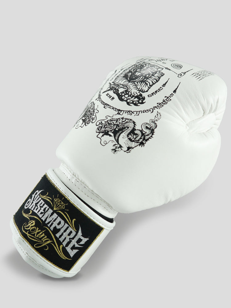 SKS SAKYANT MUAY THAI GLOVES (WHITE)