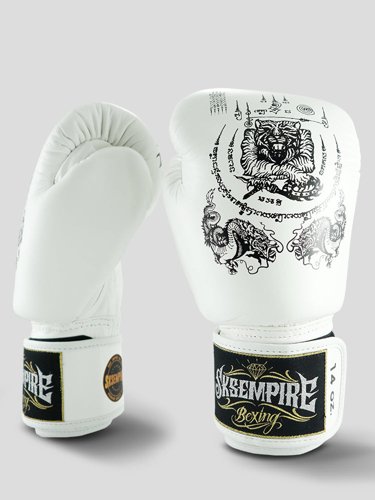 SKS SAKYANT MUAY THAI GLOVES (WHITE)