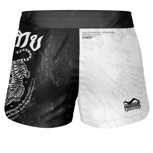 PHANTOM ATHLETICS FIGHTSHORTS FUSION MUAY THAI (BLACK / WHITE)