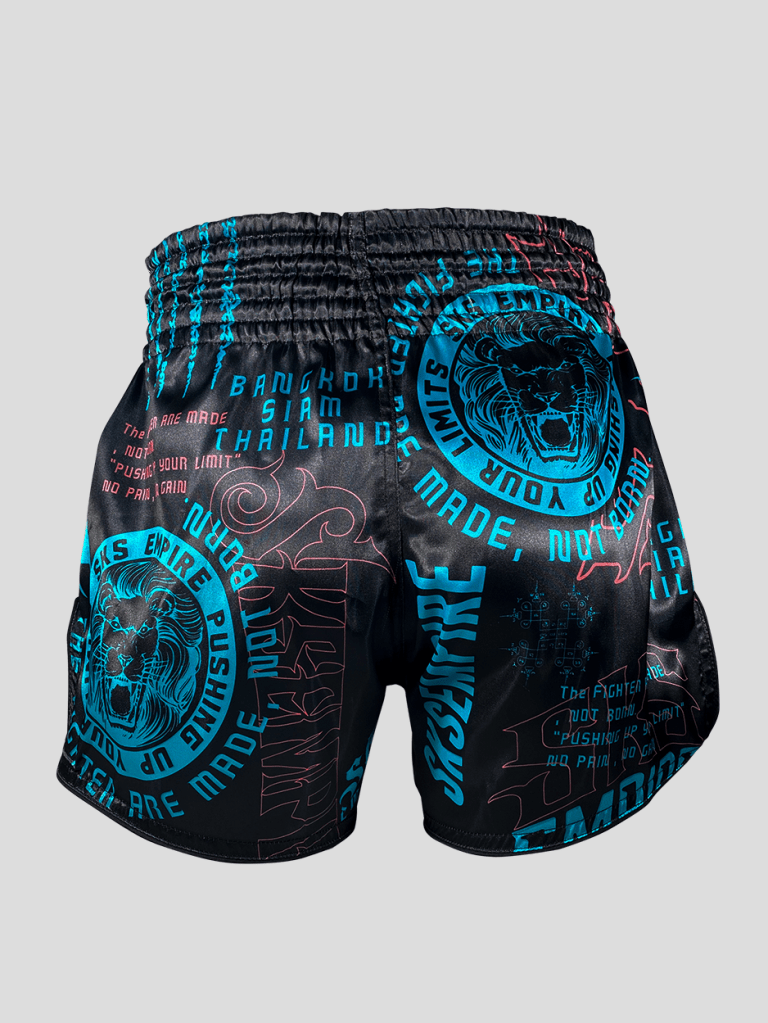 SKS EMPIRE TIGER STICKER BOMB SHORTS (TIFFANY BLUE)