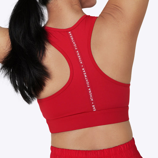 ATHENA FIGHTWEAR ALKE SPORTS BRA (RED)
