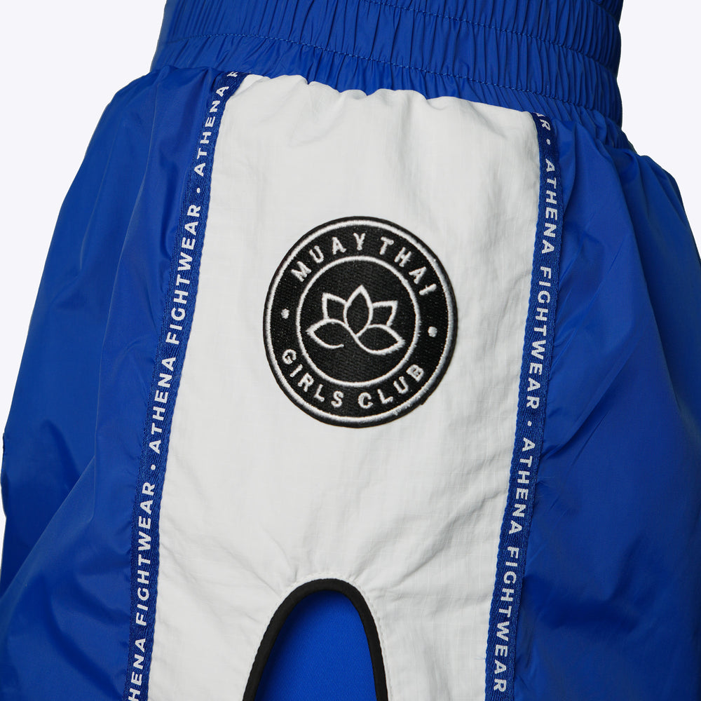ATHENA FIGHTWEAR ALKE MUAY THAI SHORTS (BLUE)