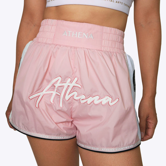 ATHENA FIGHTWEAR ALKE MUAY THAI SHORTS (LIGHT PINK)