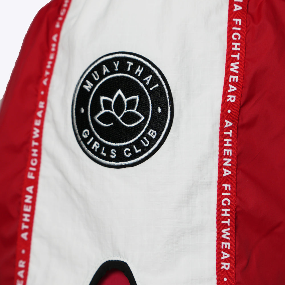 ATHENA FIGHTWEAR ALKE MUAY THAI SHORTS (RED)