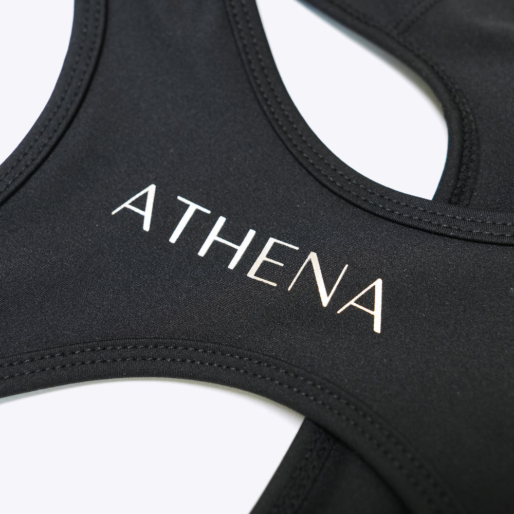 ATHENA FIGHTWEAR DIANA BUILT IN BRA CROP TOP (BLACK)