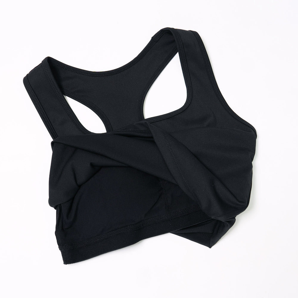 ATHENA FIGHTWEAR DIANA BUILT IN BRA CROP TOP (BLACK)