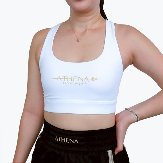ATHENA FIGHTWEAR ENYO SPORTS BRA (SHORTLINE) (WHITE)