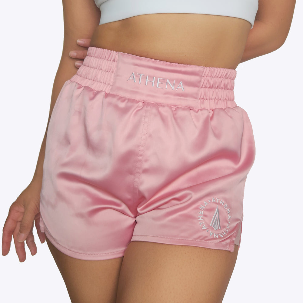 ATHENA FIGHTWEAR ENYO MUAY THAI SHORTS (PINK LEMONADE)