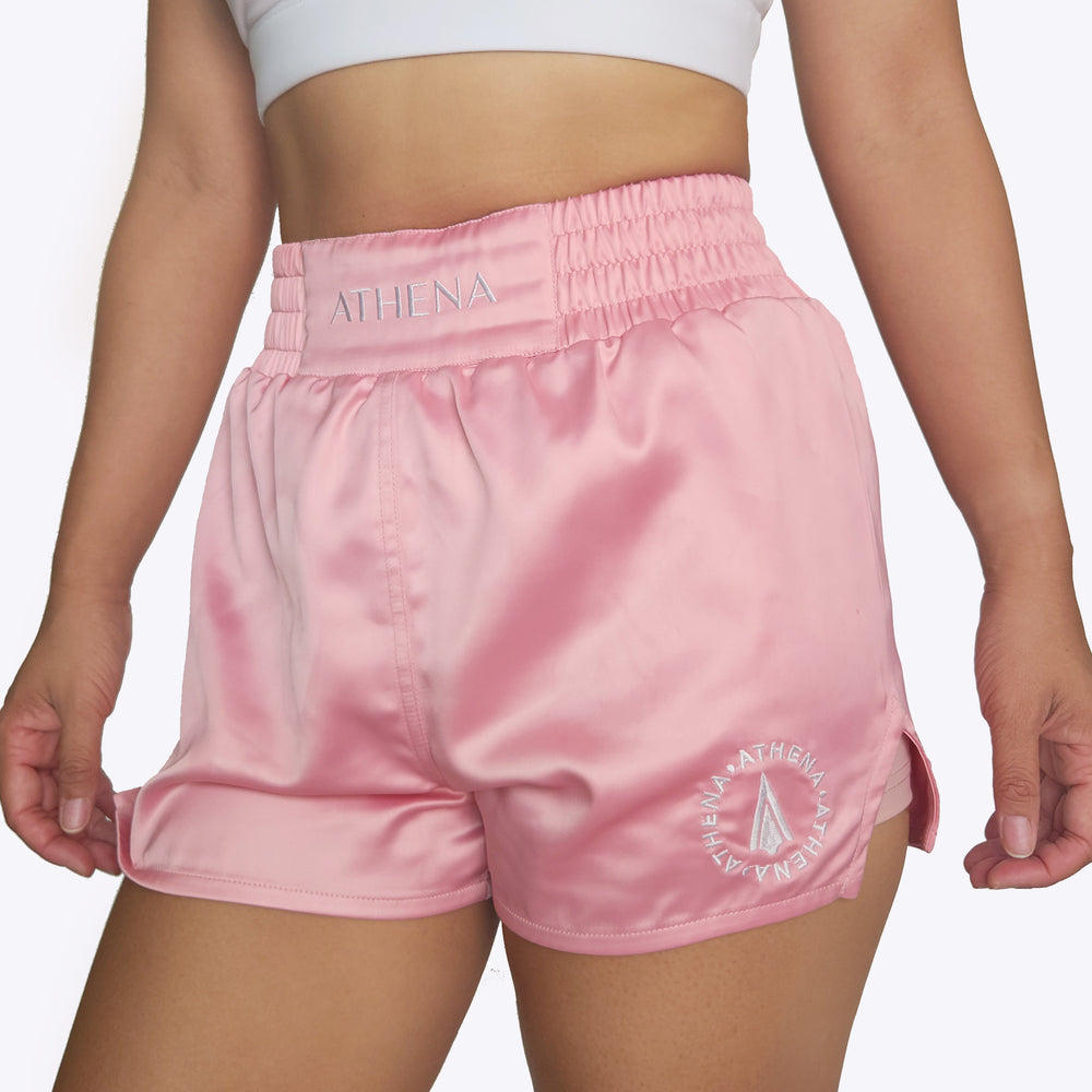 ATHENA FIGHTWEAR ENYO MUAY THAI SHORTS (PINK LEMONADE)