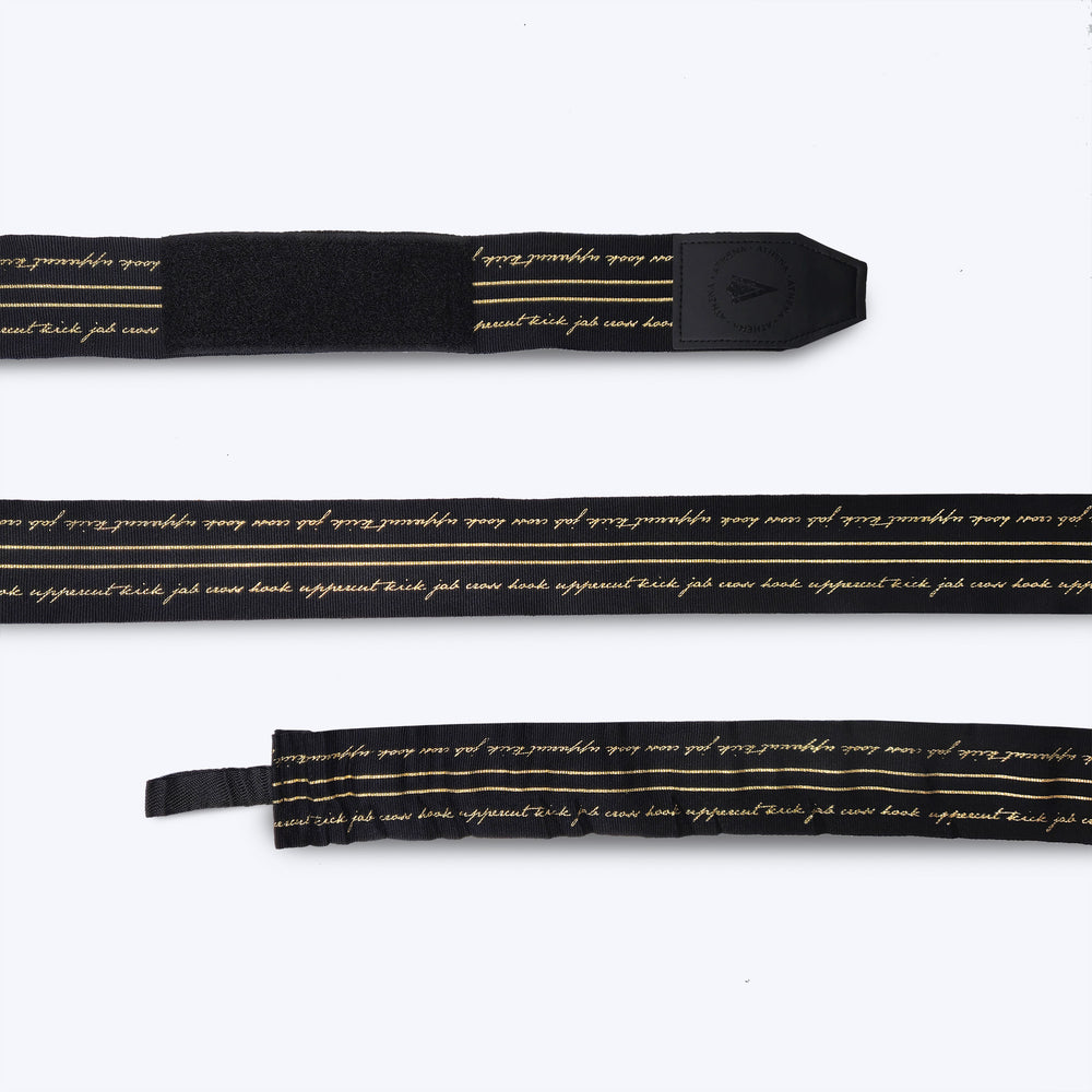 ATHENA FIGHTWEAR NERIO HANDWRAP V2.0 (BLACK / GOLD)