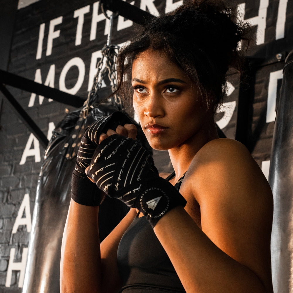 ATHENA FIGHTWEAR NERIO HANDWRAP V2.0 (BLACK / GOLD)