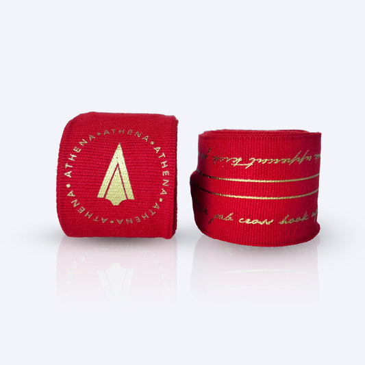 ATHENA FIGHTWEAR NERIO HANDWRAP (RED / GOLD)