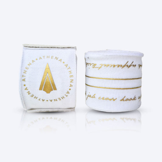 ATHENA FIGHTWEAR NERIO HANDWRAP (WHITE / GOLD)