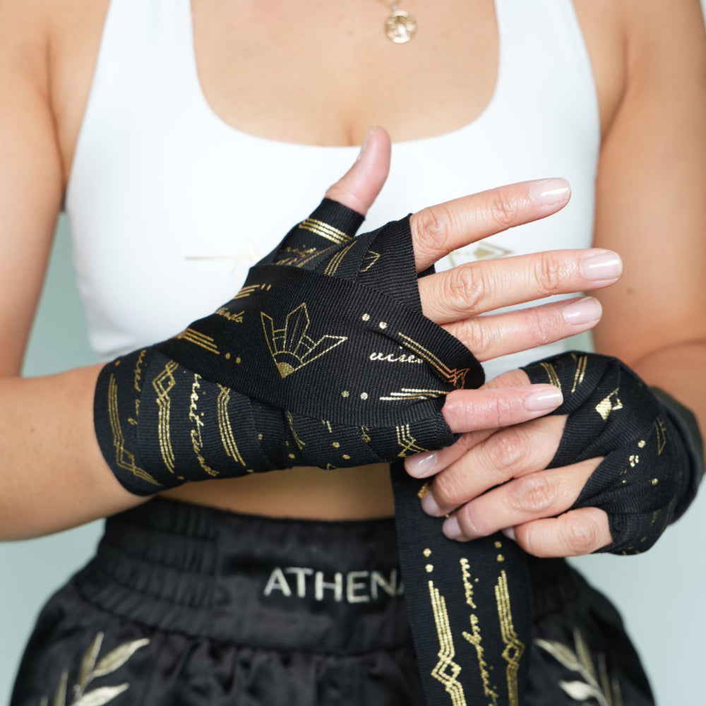ATHENA FIGHTWEAR DIANA HANDWRAP (BLACK / GOLD)