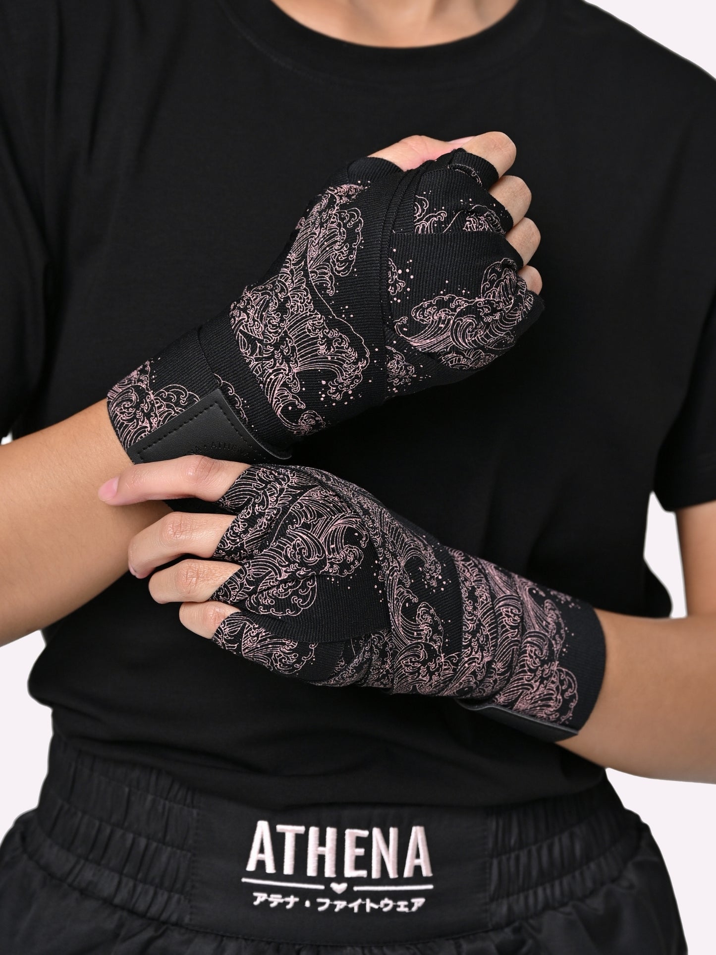 ATHENA FIGHTWEAR RYOKO HANDWRAP (BLACK/PINK)