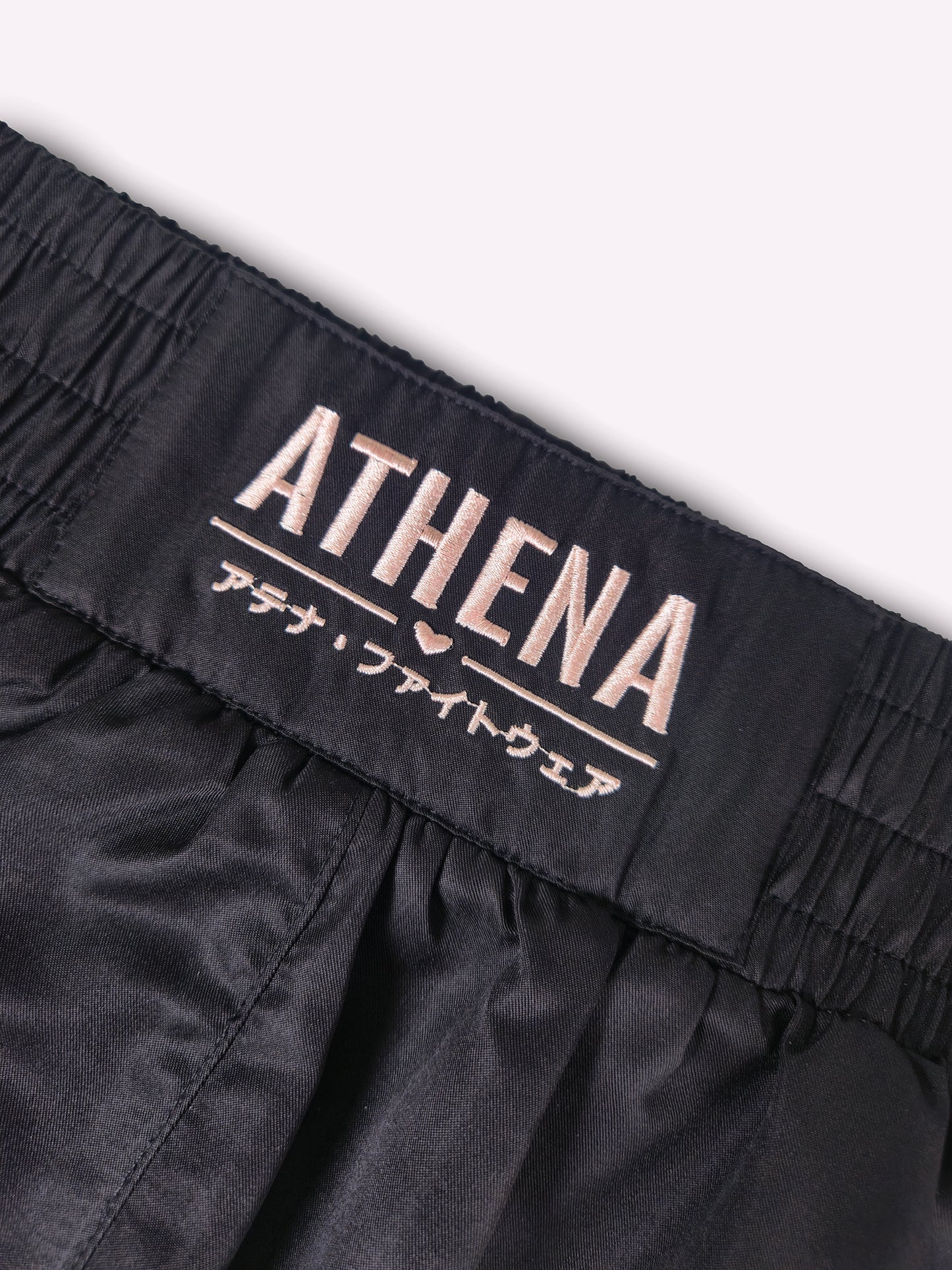 ATHENA FIGHTWEAR RYOKO MUAY THAI SHORTS (BLACK/PINK)