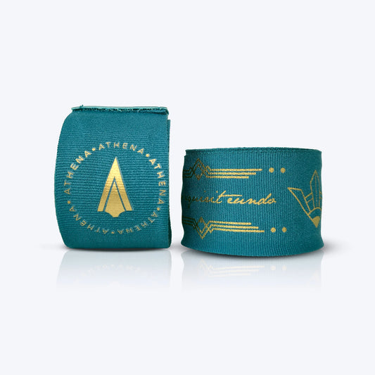 ATHENA FIGHTWEAR DIANA HANDWRAP (TEAL / GOLD)