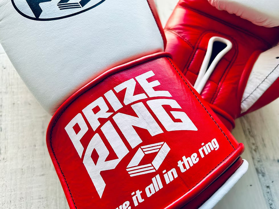 "Professional 5.0" Prize Ring Boxing Gloves (White/Red)