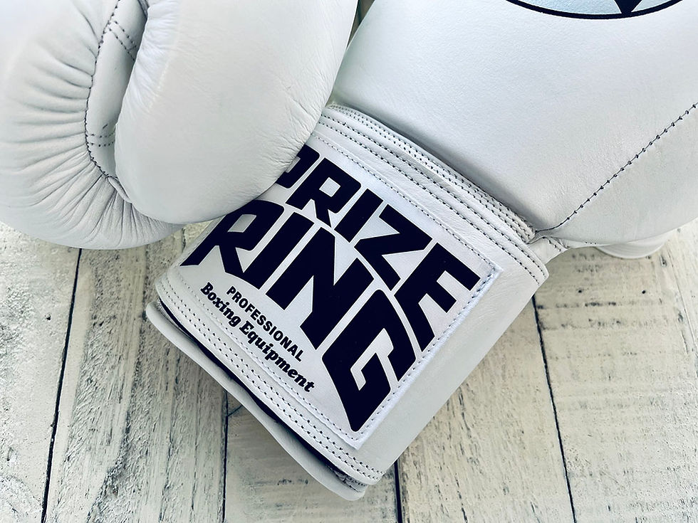 "Professional SS" Prize Ring Boxing Gloves (All White)