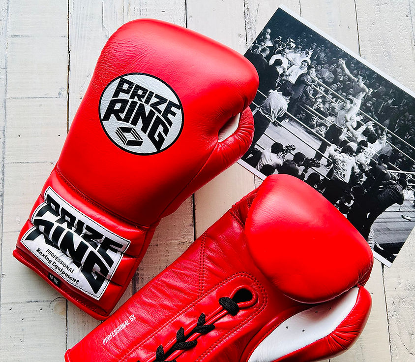 "Professional SX" Lace-Up Prize Ring Boxing Gloves (Red)