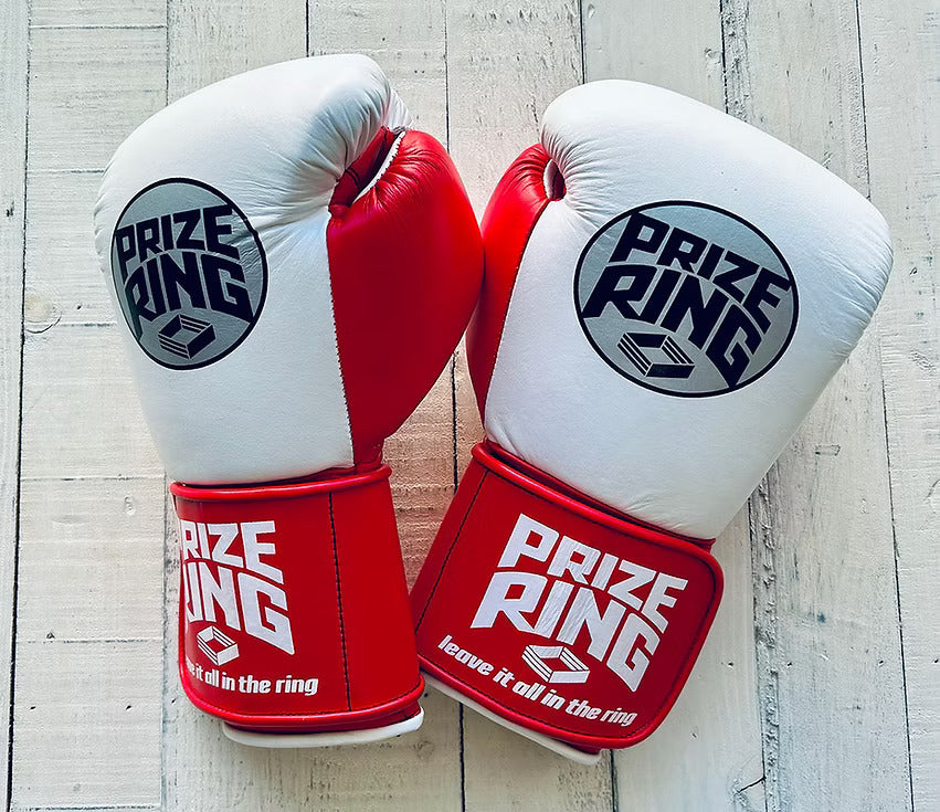 "Professional 5.0" Prize Ring Boxing Gloves (White/Red)