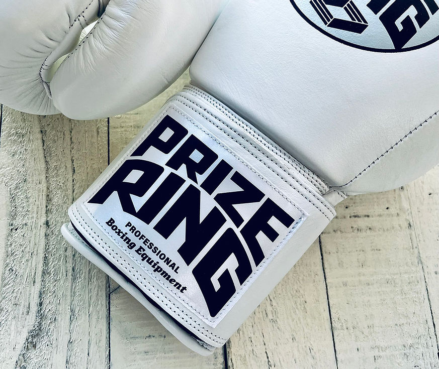 "Professional SS" Prize Ring Boxing Gloves (All White)
