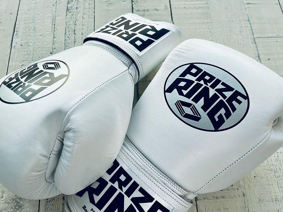 "Professional SS" Prize Ring Boxing Gloves (All White)
