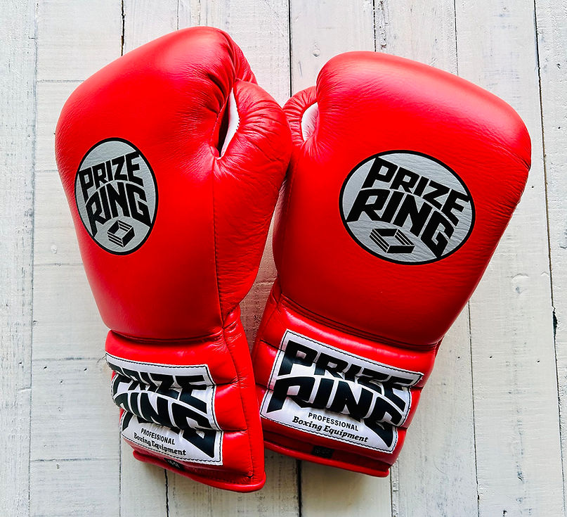 "Professional SX" Lace-Up Prize Ring Boxing Gloves (Red)
