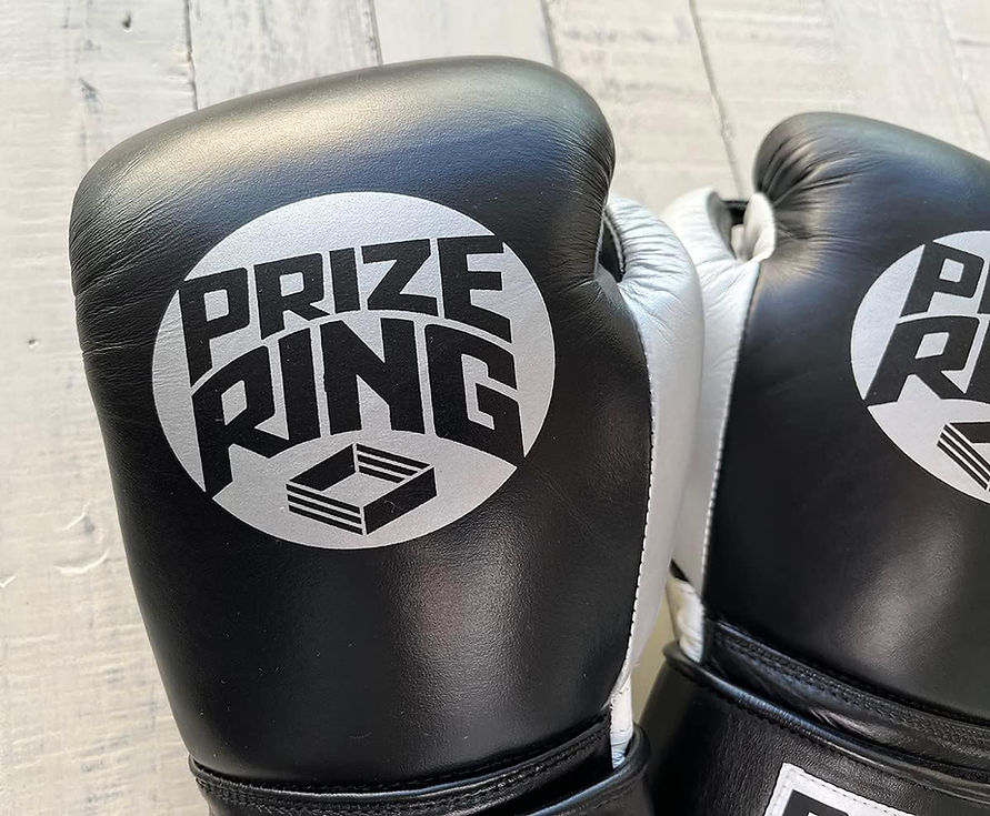 "Professional SS" Prize Ring Boxing Gloves (Black/Silver)