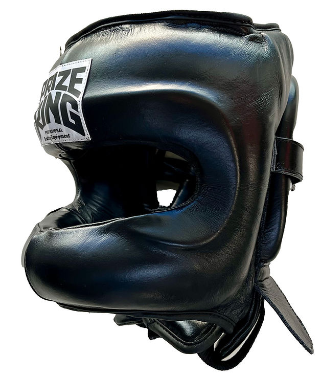 Nose-bar Prize Ring Head guard (Black)