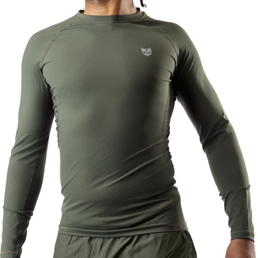 GAIDAMA MEN'S AVANT GARDE JIU JITSU RASHGUARD - LONG SLEEVE (SAGE)