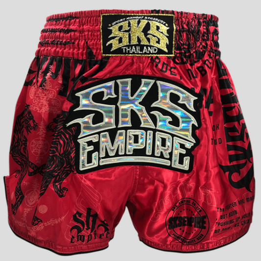 SKS EMPIRE TIGER STICKER BOMB SHORTS (VIVA MAGENTA)