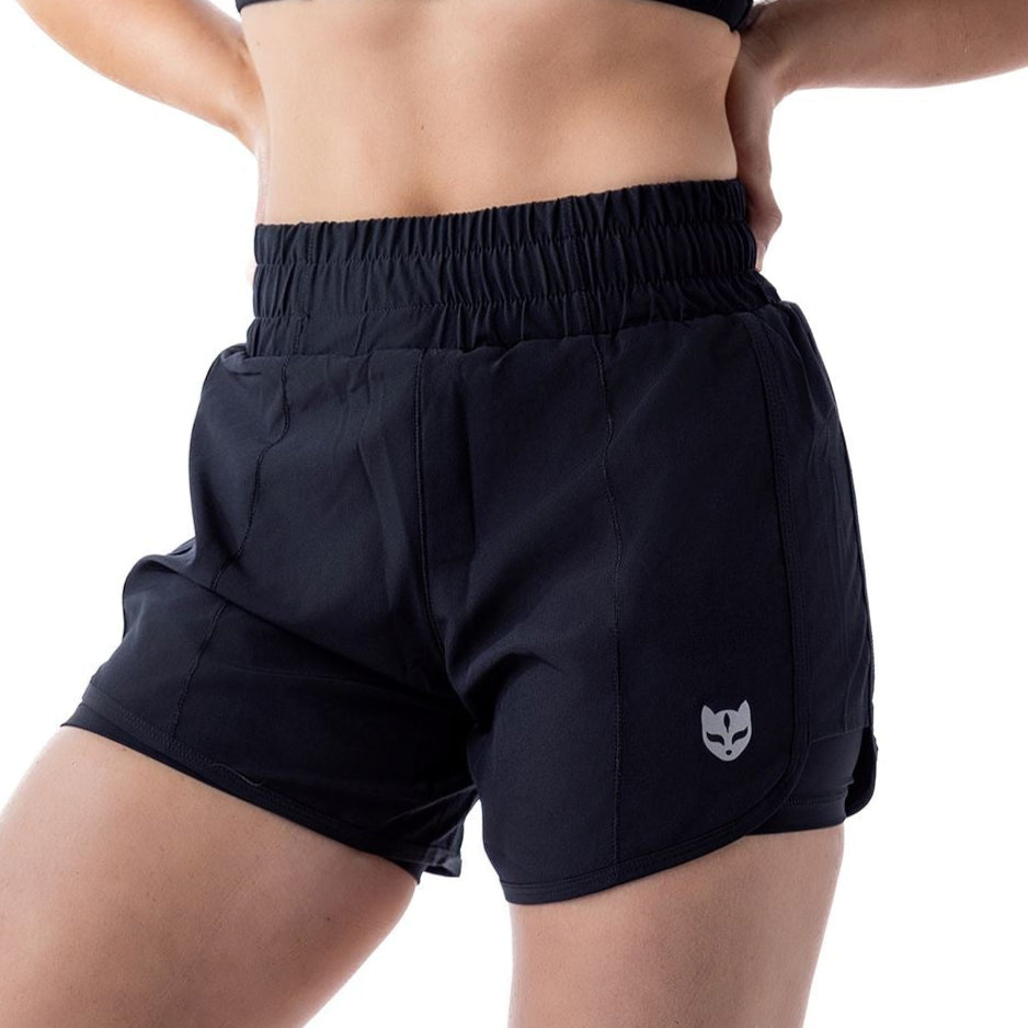 GAIDAMA WOMEN'S PREMIUM JIU JITSU BOARD SHORTS (BLACK)