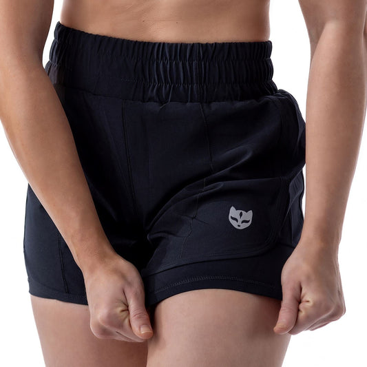 GAIDAMA WOMEN'S PREMIUM JIU JITSU BOARD SHORTS (BLACK)