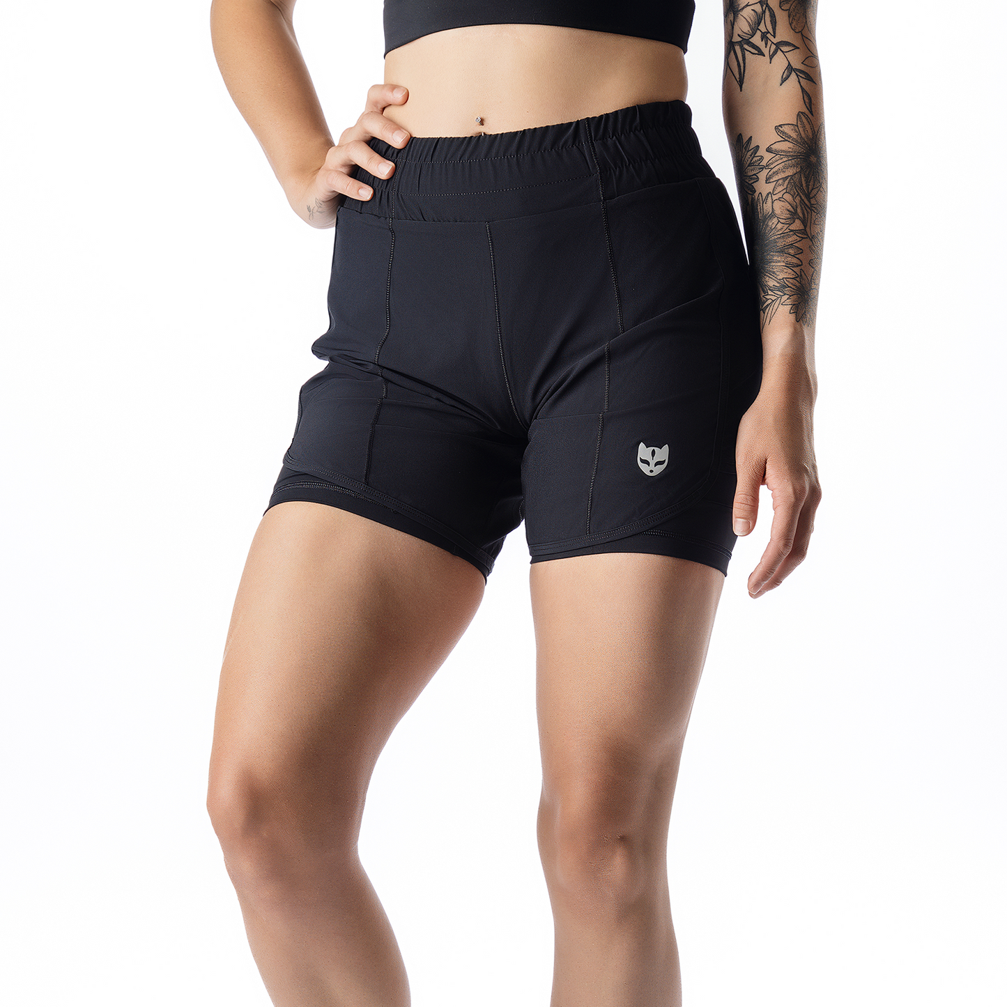 GAIDAMA WOMEN'S PREMIUM JIU JITSU BOARD SHORTS (BLACK)