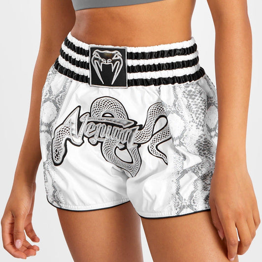 VENUM WHITE SNAKE SHORTS MUAY THAI WOMEN
