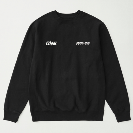 REBELLIOUS BEHAVIOR ONE x RBLS CREW NECK SWEATER