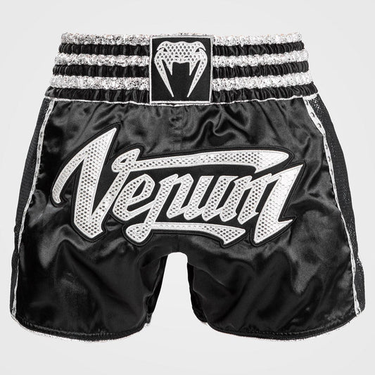 VENUM ABSOLUTE 2.0 MUAY THAI SHORTS (BLACK / SILVER)