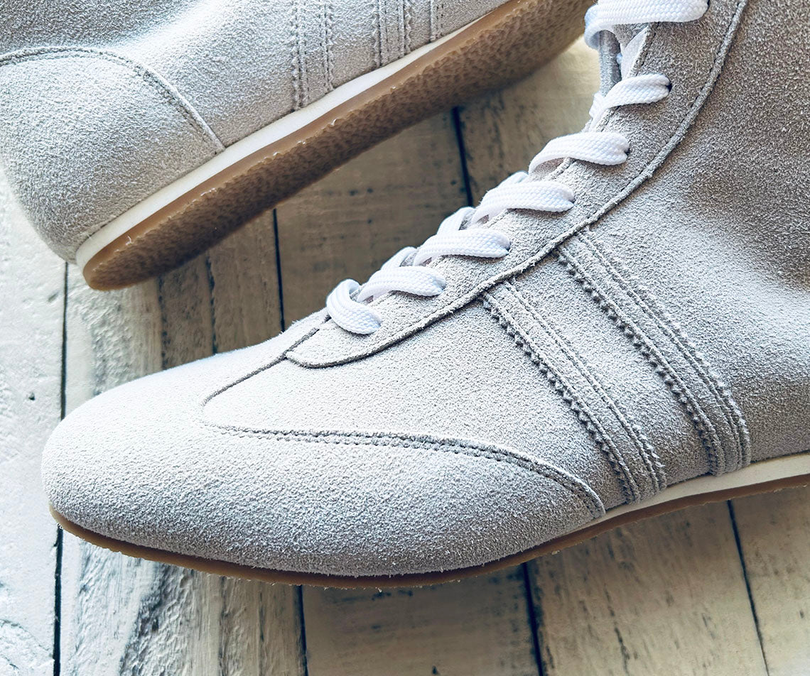"Pro-training" Prize Ring Boxing Shoes Velour (Light Grey)