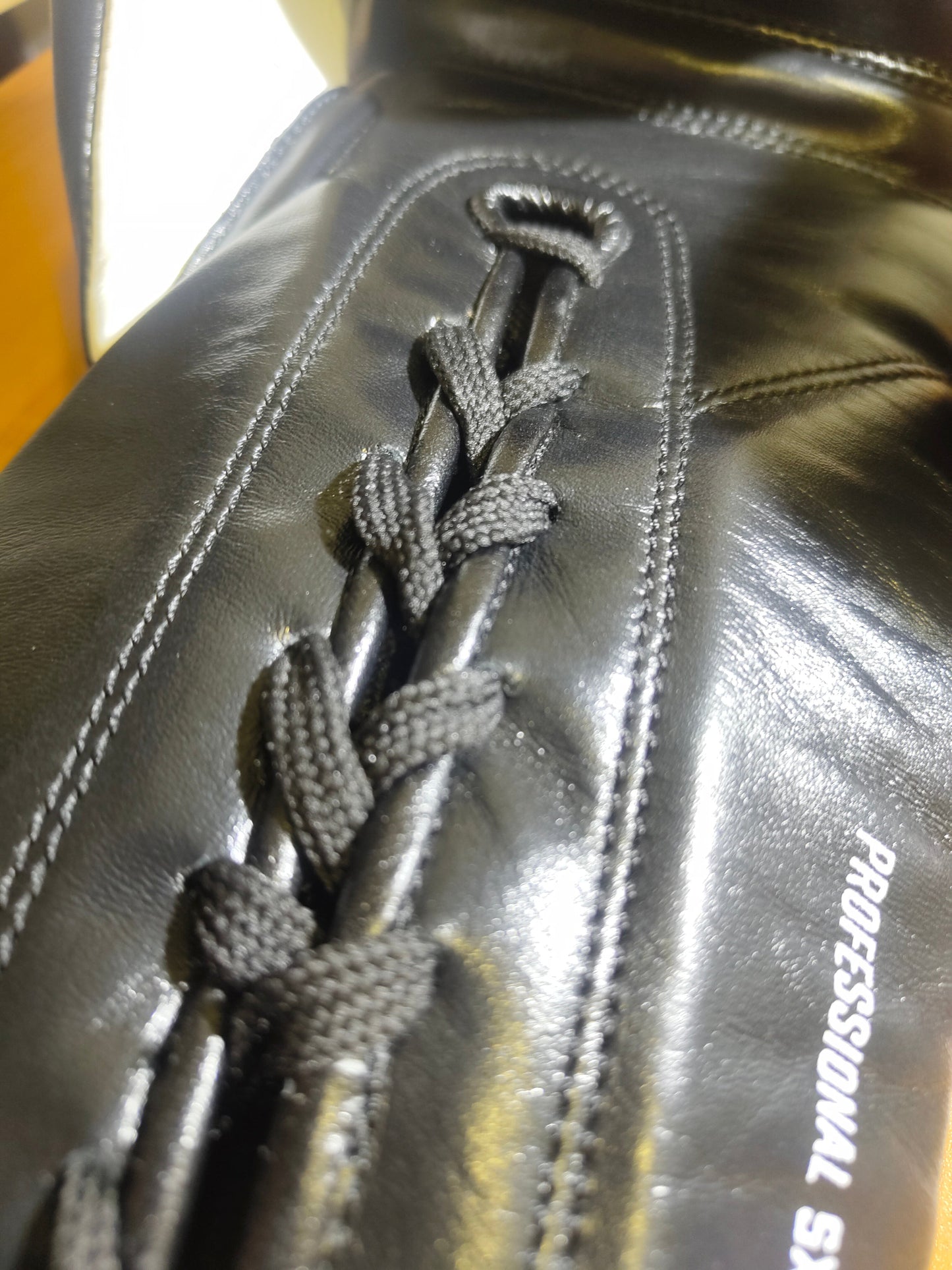 "Professional SX" Lace-Up Prize Ring Boxing Gloves (Maroon/Black)